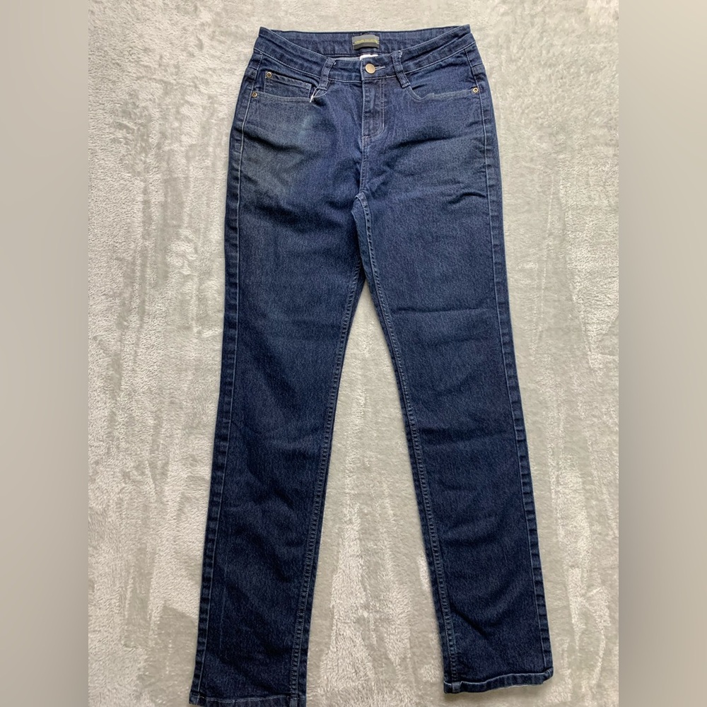 Apparel Collection Jeans Womens 28Wx32L Blue Denim Dark Wash Straight  (W641)